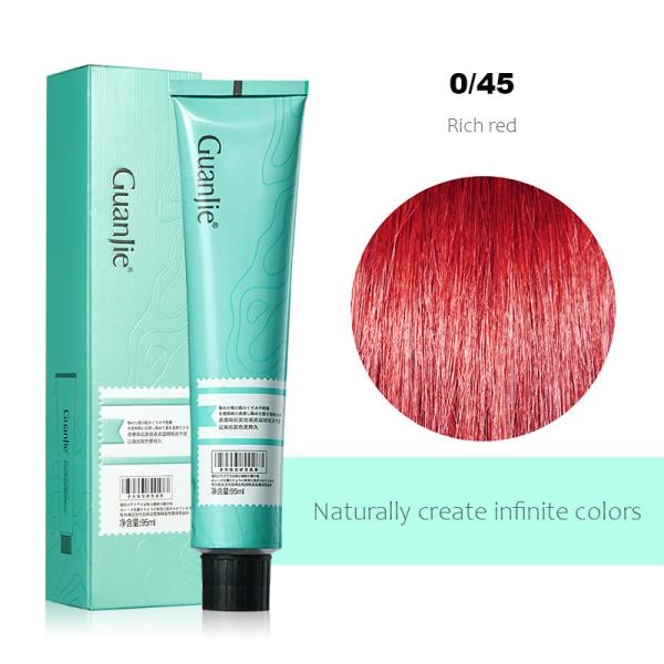 Rich Red 43 Colors Glitter Permanent Nourishing Organic Hair Dye Change Hair