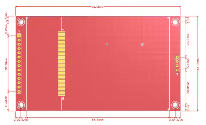 3.5 Inch 480x320 SPI TFT display ILI9488 Driver 4 Wire SPI Resistive Touch Screen Module