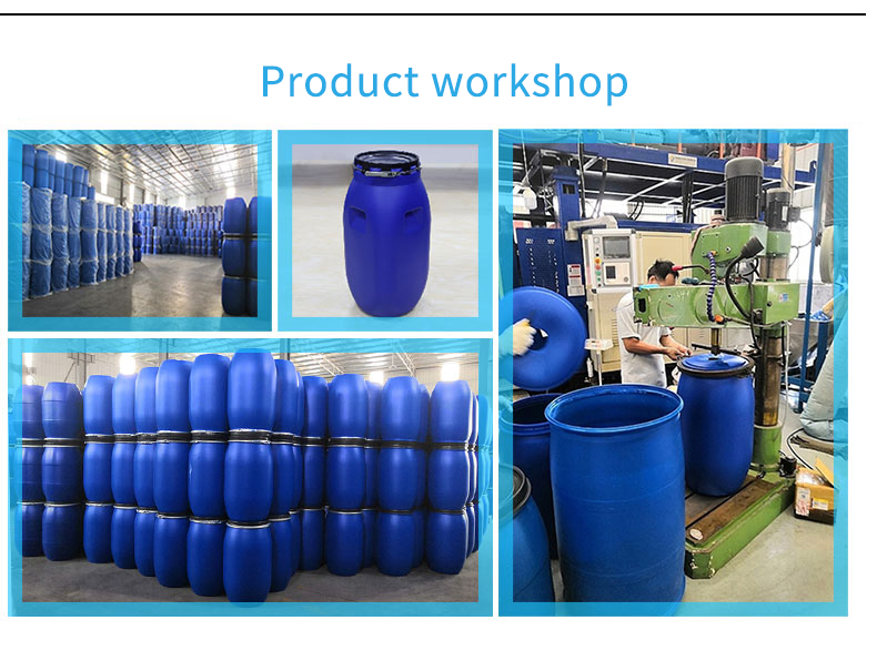 HDPE 55 Gallon Blue Barrel Plastic Chemical Containers ISO9001