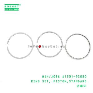 China S1301-92080 Standard Piston Ring Set For HINO J08E wholesale