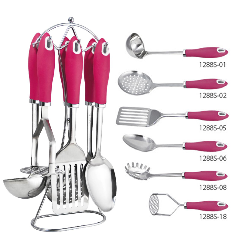 Metal Type Stainless Steel Utensil Set for Sustainable Retro Kitchen Cooking Supplies