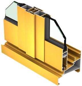 China Superhouse Double Glass Aluminium Door Frame Profile Sound Insulation wholesale