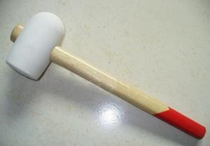 China soft face hammer with wooden shaft, rubber hammer with wood shaft wholesale