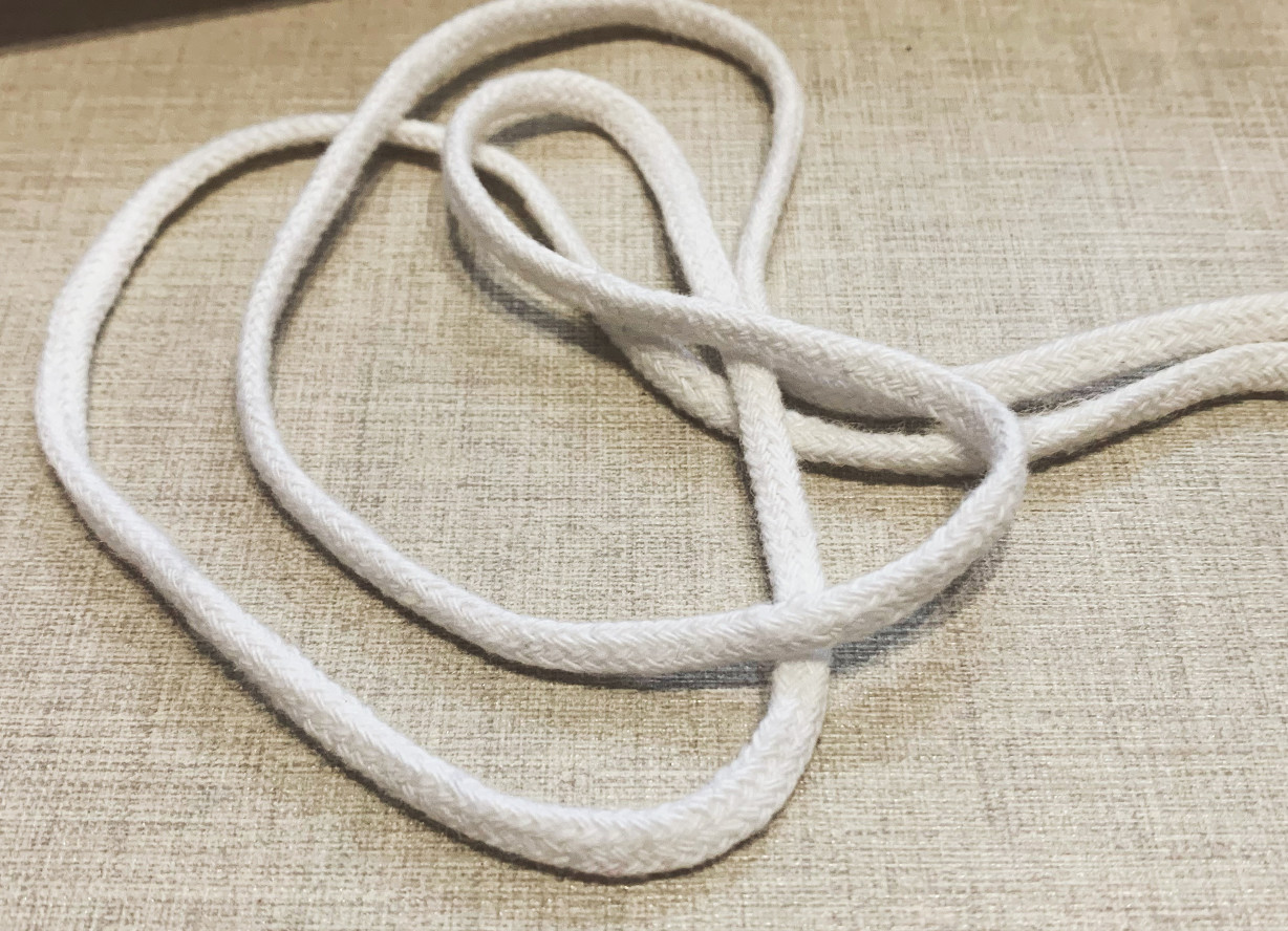 Cotton Drawcord String With Decorative Iron Ball 3.5mm