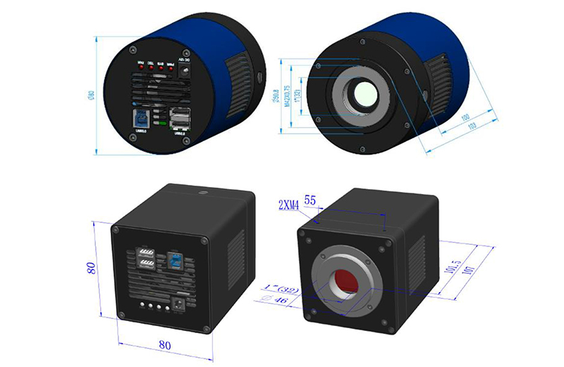 OPTO-EDU A59.2225 USB3.0 CMOS Cooled Digital Camera Fluorescent Image GS Shutter 1.7M~45M