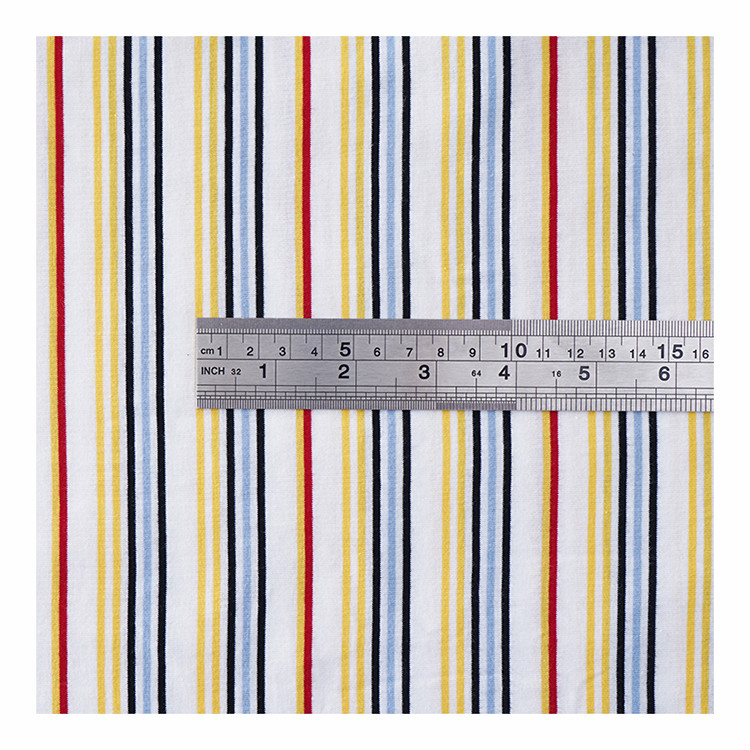 Sterile Yarn Dyed Stripe Fabric , Leisure Wear Combing Striped Cotton Fabric