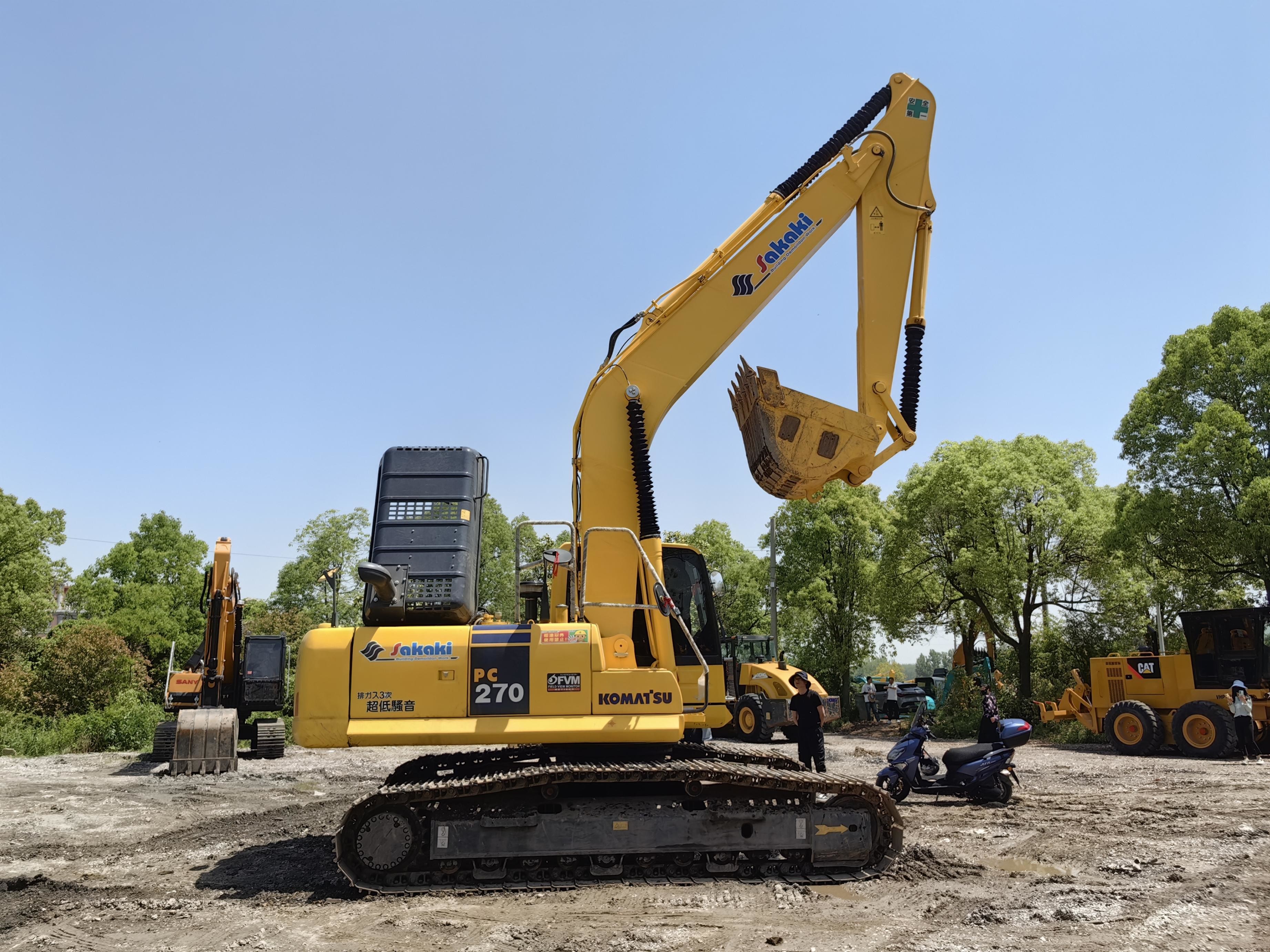 27ton Used Komatsu Excavators Pc270 1.26m3 Bucket Different Types Of Digging Machines