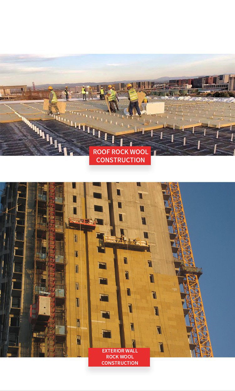 Yellow Rockwool Insulation Material Stone Wool For Roof And Wall