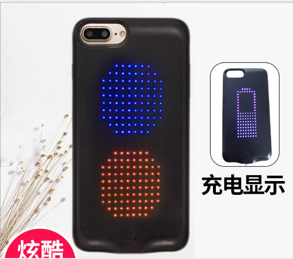 Black / Pink Glowing Cell Phone Cases , Dynamic APP Editing Light Up Cell Phone Case