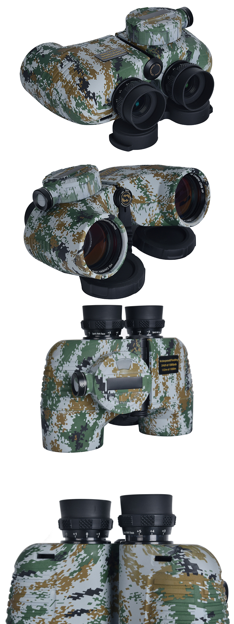Outdoor Sports Binocular with Illumination and Compass 50mm Objective Diameter