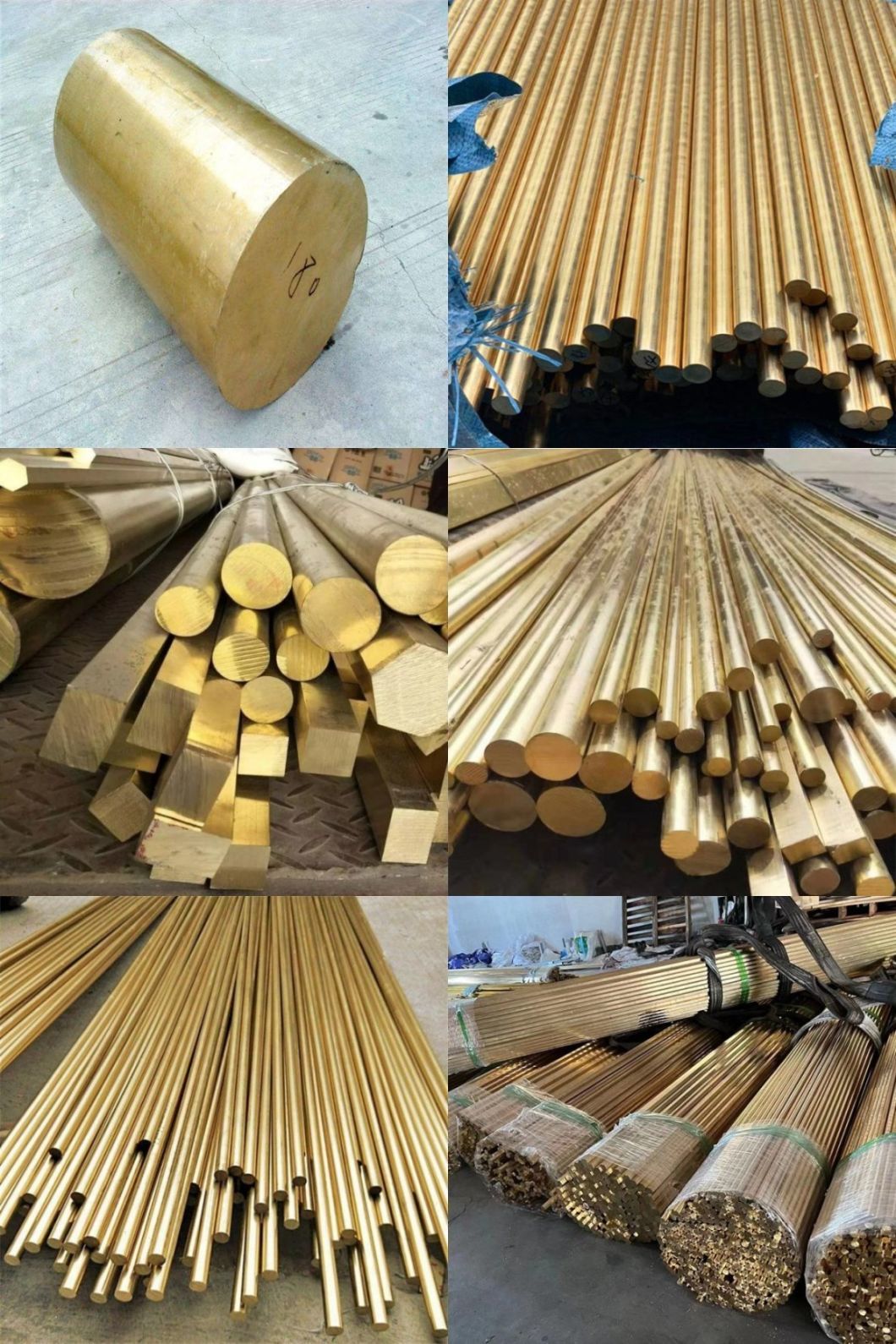 China Factory Customizable Wholesale Decoration Brass Copper Square Bar Brass Round Bar Brass Rod