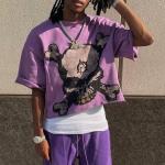 Men'S Cut Raw Hem Cropped Oversized Shirt Women Drop Shoulder Boxy Cropped Men