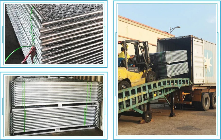1.2mm W10.5ft Temporary Security Fence OHSAS Hot Dip Galvanized Fence