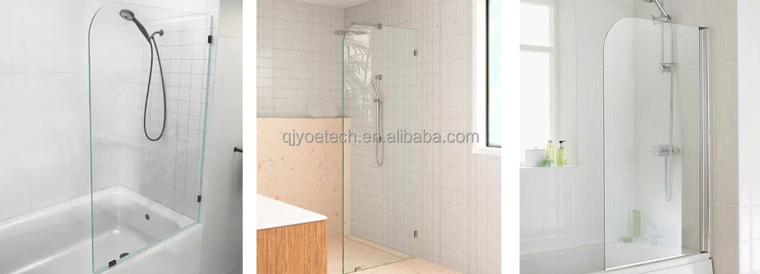 EN12150/CE/SGCC/Australian Certificate Fixed Radius Tempered Glass Shower Doors