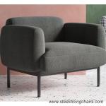 Armrest Grey One Seater Sofa