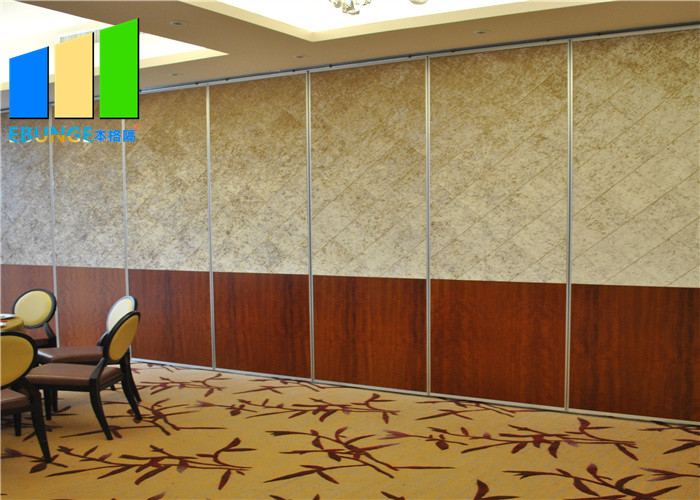 Interior Wood Movable Sound Proof Partitions Wall Folding Sliding Door System