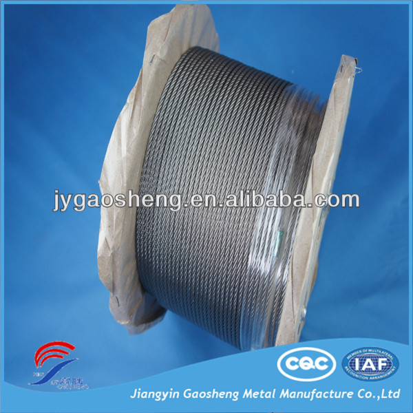 6x7+FC 3/16'' Galvanized Steel Wire Cable Rope High Carbon Steel 1mm-5mm Wire Gauge
