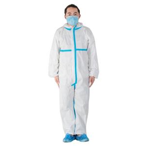 China Full Body Disposable Coverall Suit , Chemical Protective Coverall Safety Sterilized wholesale