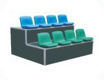 Blow Molded Hollow Football Stadium Bleacher Seats / HDPE Plastic Bleachers