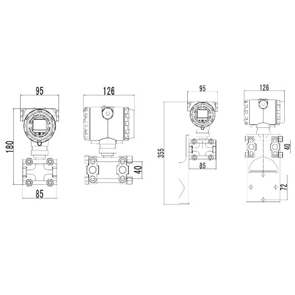IP66 IP67 Differential Pressure Transmitter , Hart Protocol Dp Type Level Transmitter