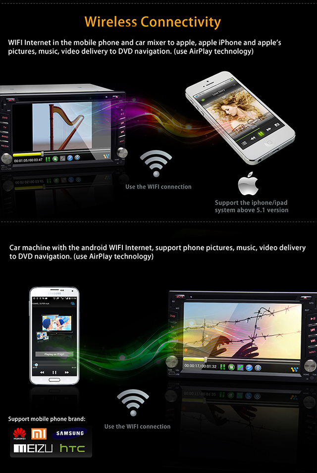 Ouchuangbo Auto Radio Player for Universal Car DVD Android 4.2 Sat Navigation Stereo System OCB-2812B