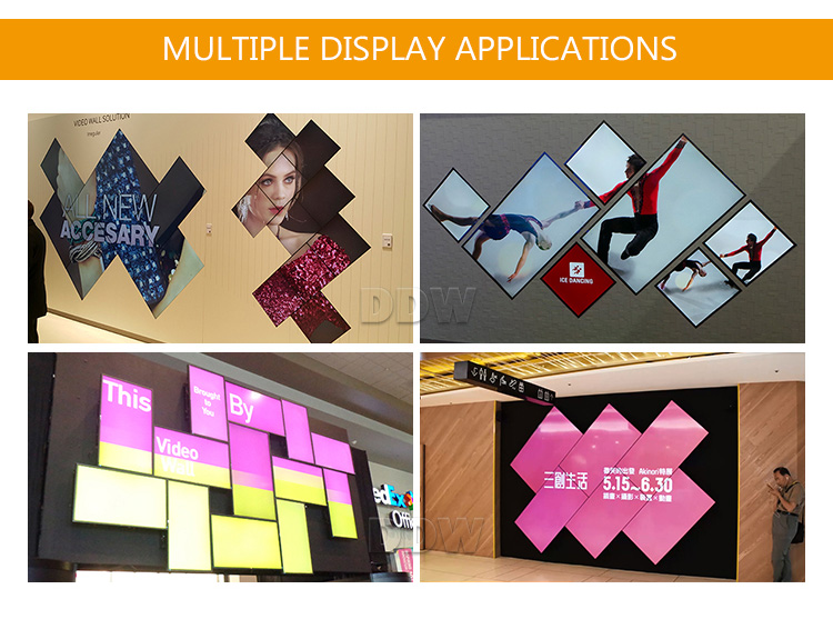 Factory products 49 inch 1.8mm ultra-narrow bezel floor standing lcd video wall 1080P HDMI  DP loop irregular video wall