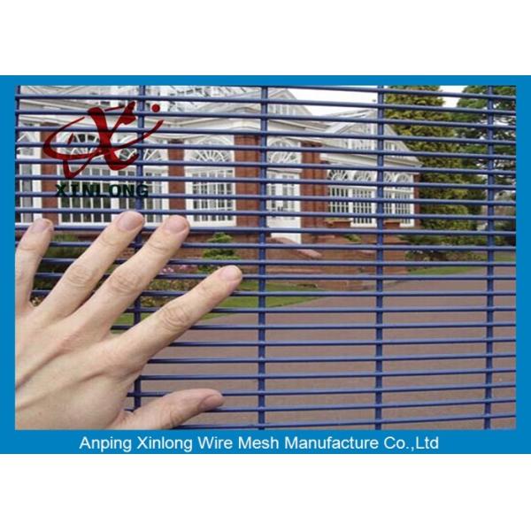 Anti - Climbing Galvanized 358 High Security Fence Convenient Installation for Airport