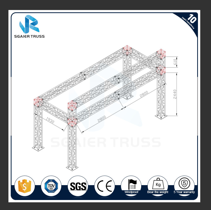 20 * 20m Trade Show Truss Exhibition Stand , Trade Show Booth For Car Show