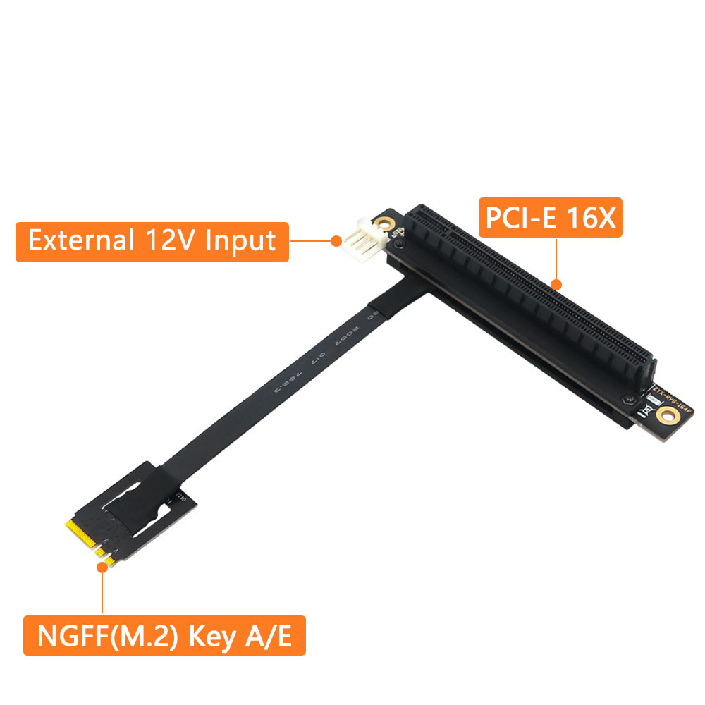 M.2(NGFF) Key A-E To PCI-E 16X Adapter Cable for Fast Data Transfer