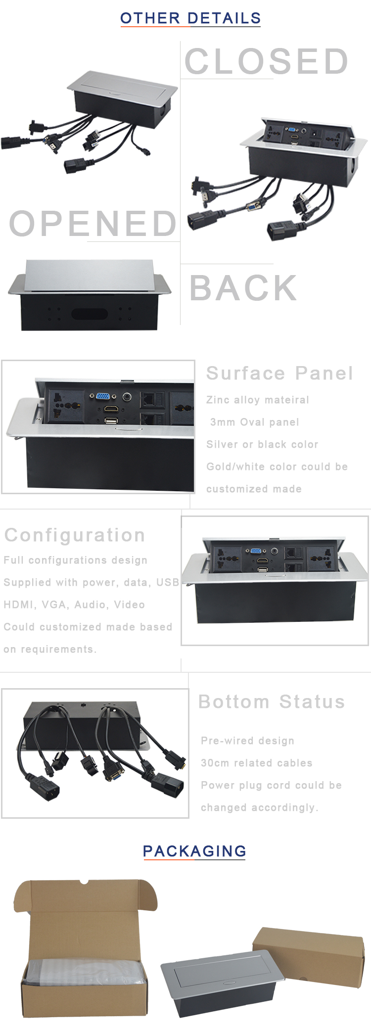 hidden socket design conference table pop up desktop electrical power socket