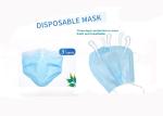 Anti Droplets Surgical Disposable Mask / Blue 3 Ply Disposable Dust Mask