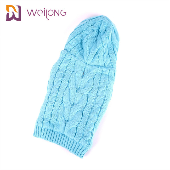 Acrylic Dog Cloth Knit Pet Sweater Soft Sherpa Dog Hoodie Sweater