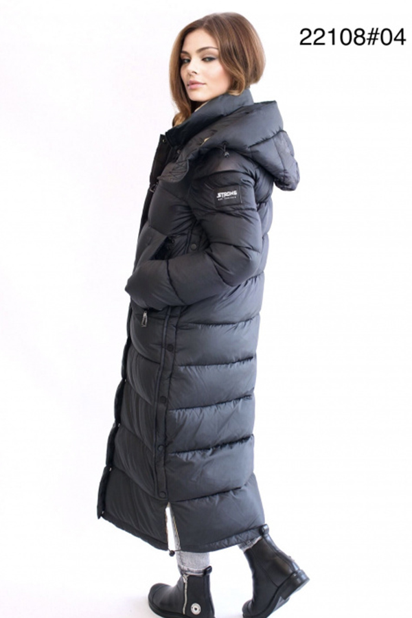 FODARLLOY Pure Color Ladies Warm Hooded Cotton-padded Clothes Slim Long Down Winter Jackets Women Coats
