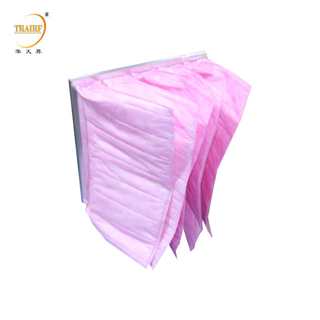 Synthetic Fiber Medium Efficiency Bag Air Filter Pocket