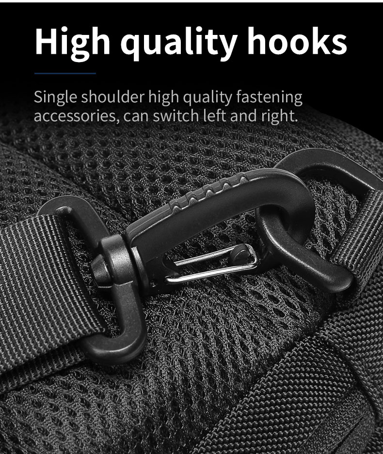 Factory wholesale waterproof fashion anti theft crossbody chest shoulder sling bag for men