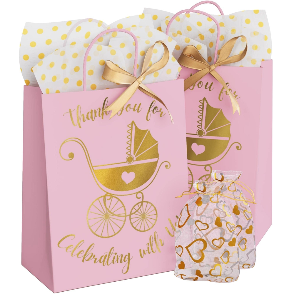 Customized Ivory Board Paper Bag for Baby Products Luxury Custom Order Accepted