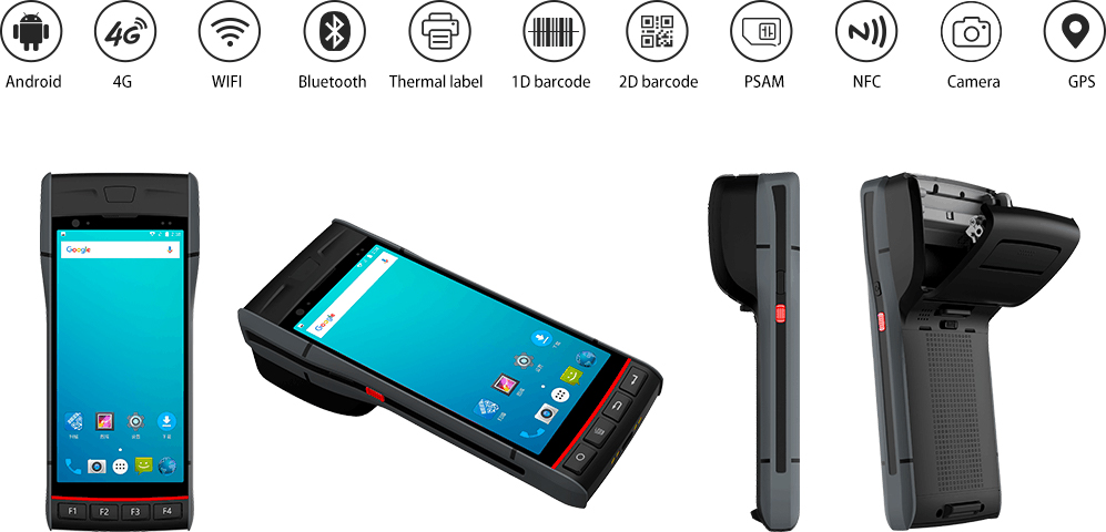 Waterproof Android Handheld PDA Sticker Label Printer Device For Express Logistics Shipping Label Printing
