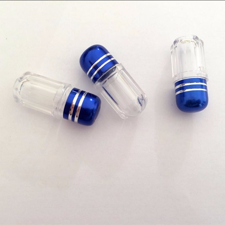 Hexagonal Single Pill Container 13mm 2ml Clear Empty Capsules