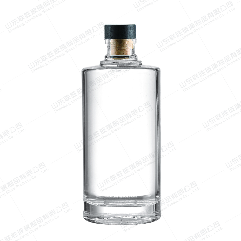 Bottle Color Customied 375ml Clear Matte Black Rum Whisky Spirit Vodka Glass Bottle