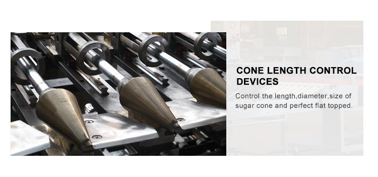 Stainless Steel Multi Function Sugar Cone Baking Machine PLC Control