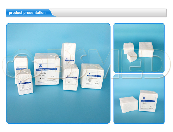 Surgical Dressing Medical Gauze Swabs Soft Touch Non - Lining ISO Certification