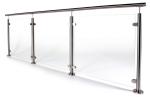 Residential Baluster Glass Railing System For Terrace 900mm -1200mm Height