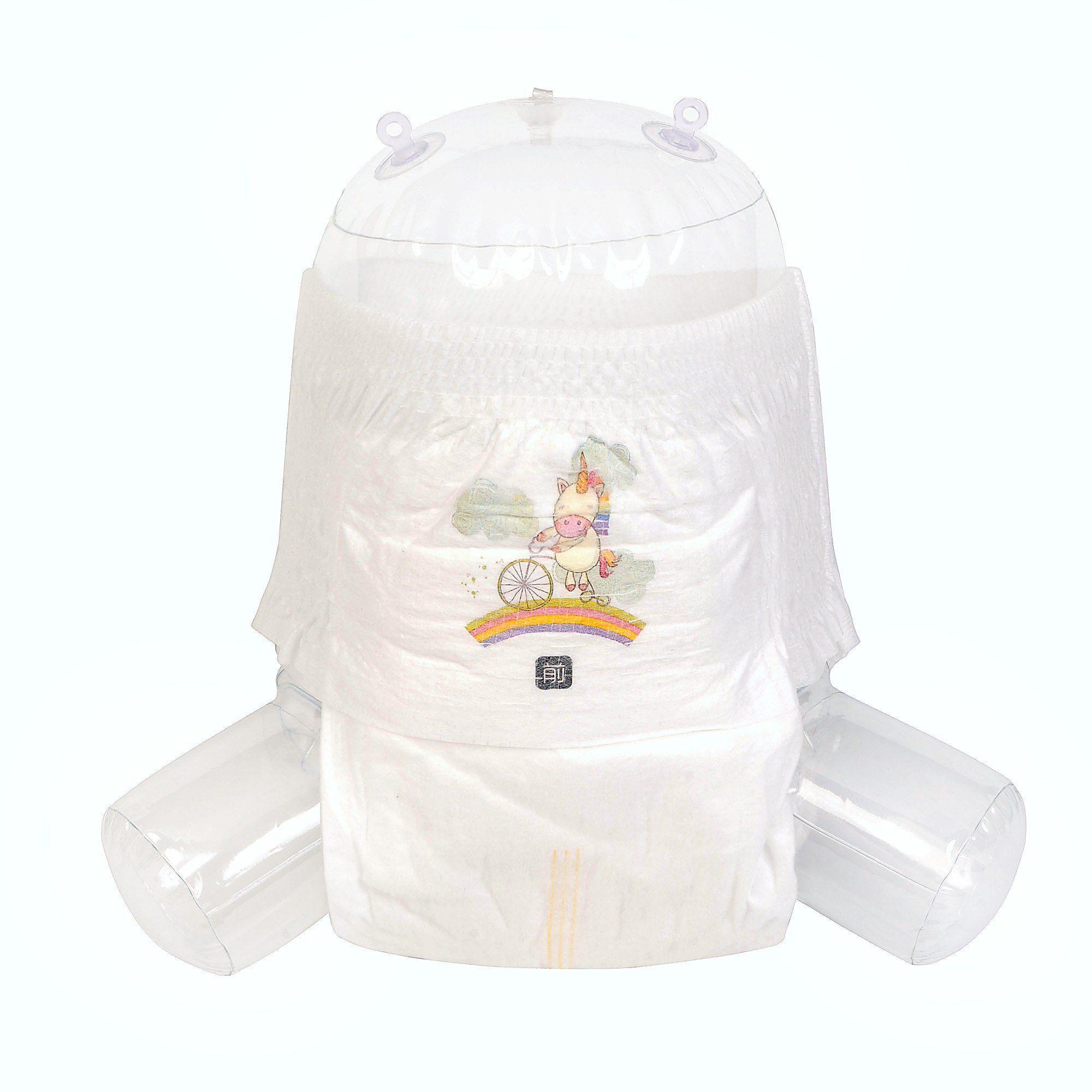Hydrophilic Spunbond Pull Up Baby Diaper Small Size Wetness Indicators