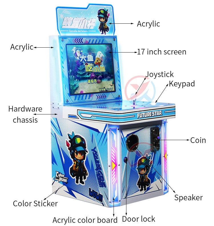 Big Fish Eating Small Fish Hungry Predator Fish Eat Fish Joystick Coin Operated Game Machine