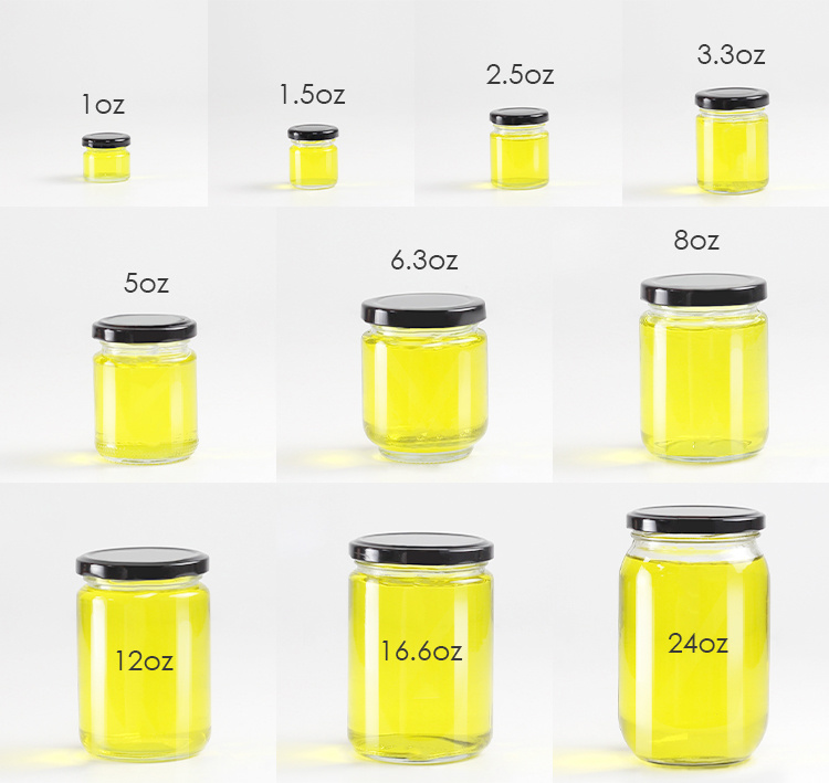 Wholesale Frosted 8oz 16oz Frasco De Vidrio Spices Glass Jam Jar with Lids