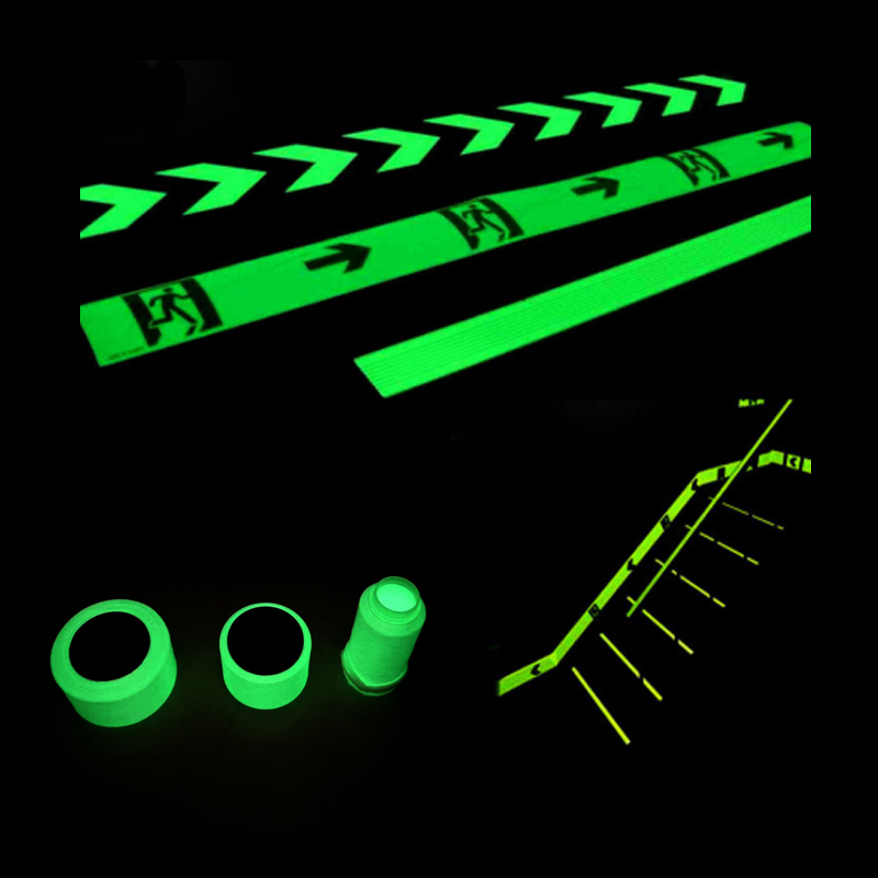 Outdoor Duct Glow In The Dark Anti Slip Grip Tape Reflective Photoluminescent Tape For Stairs