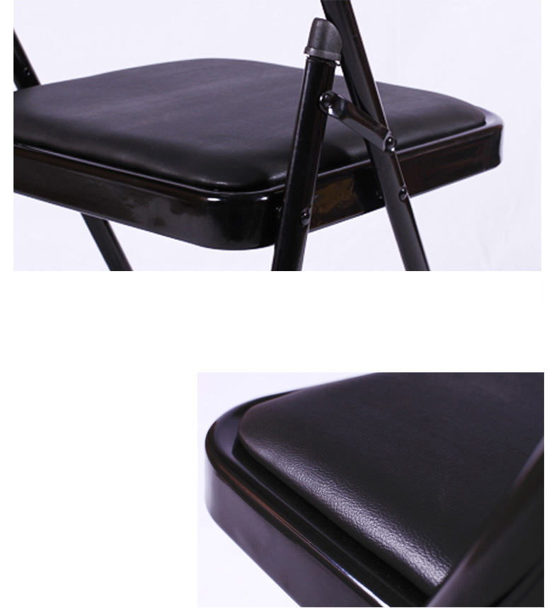 Foldable PU Dining Chairs , Stable Leather And Metal Dining Chairs