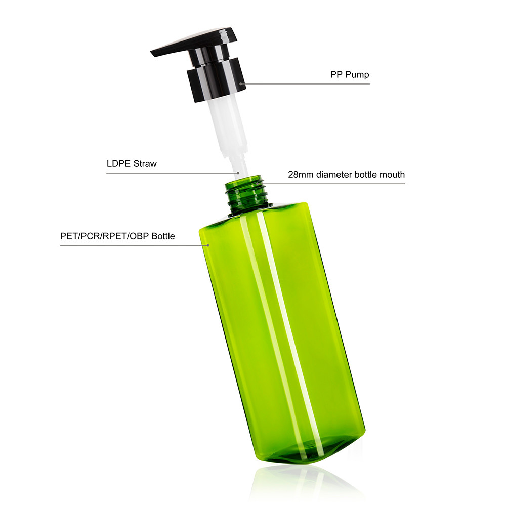 Triangle 500ML Shampoo Dispenser Bottles Custom Mold Healthy Material