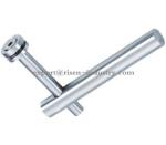 Stainless steel Handrail bracket glass to rail RS334, Finishing satin or mirror