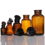 50ml 1000ml Round Brown Glass Medicine Bottles Apothecary Jars